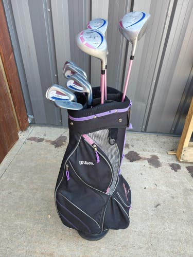 Wilson Hope Ladies 13 Piece Womens Flex Complete Golf Set Cart Bag
