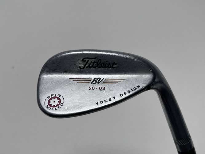 Titleist Vokey Spin Milled Chrome 2009 Wedge 50* 8 Bounce TT DG R300 Steel RH