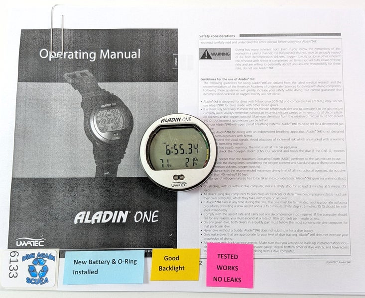 Uwatec Aladin One Air & Nitrox Puck Module Scuba Dive Computer SCUBAPRO #6133