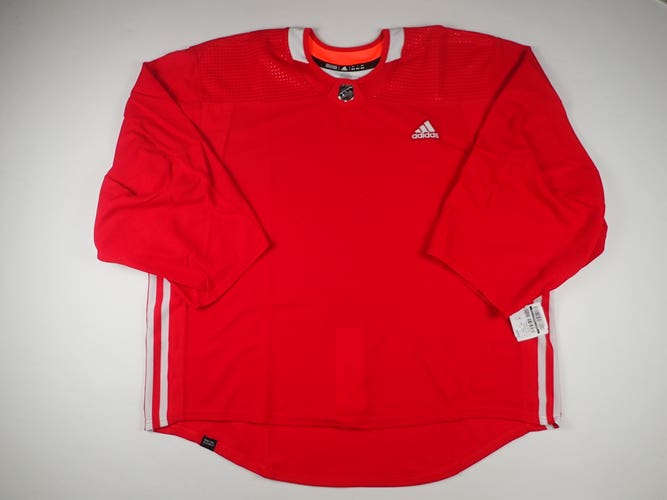 NEW! Goalie Adidas MIC Pro Stock Hockey Practice Jersey Blank RED 60G