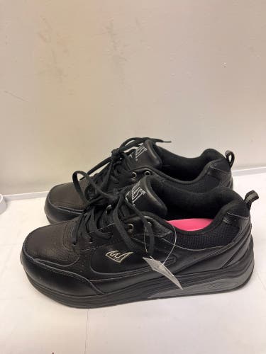 Everlast Women’s Size 8W MARTHA NWT Sneakers Black Non-Slip Leather Shoes NEW