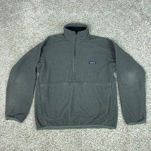 Patagonia Jacket Mens Small Gray Synchilla Marsupial Fleece 1/4 Zip Pullover