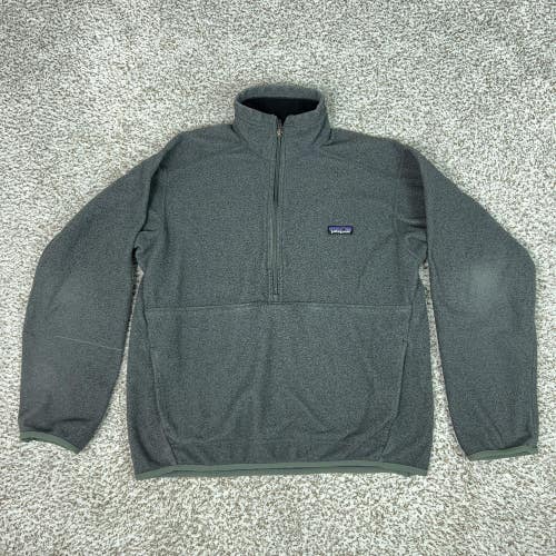 Patagonia Jacket Mens Small Gray Synchilla Marsupial Fleece 1/4 Zip Pullover