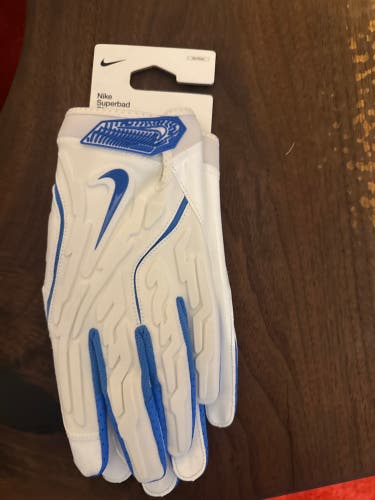 White Adult Nike Superbad Gloves (New)