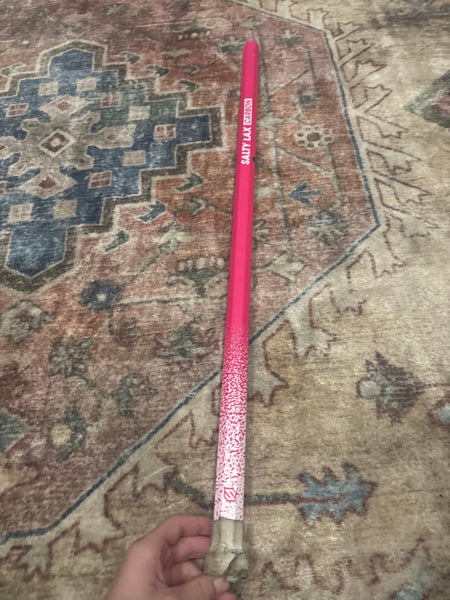 Pink salty lax carbon lacrosse shaft