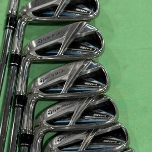 Used Men's TaylorMade SIM Max Left Handed Iron Set | 5i-9i, PW, AW | S Flex | KBS 85 Steel Shafts