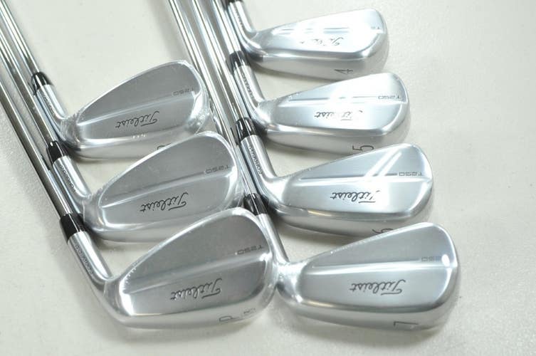 Titleist T250 2025 4-PW Iron Set Stiff Flex Right AMT Black Steel NEW!  # 212866