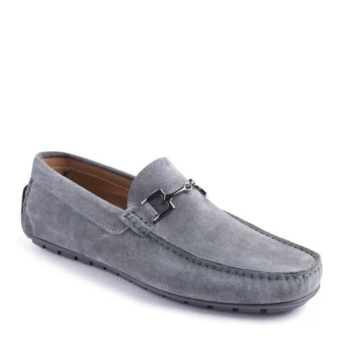 Bruno Magli Xander BM2XANF1 Loafer Men's US 7 Gray Suede Moc Toe Shoes KHD832