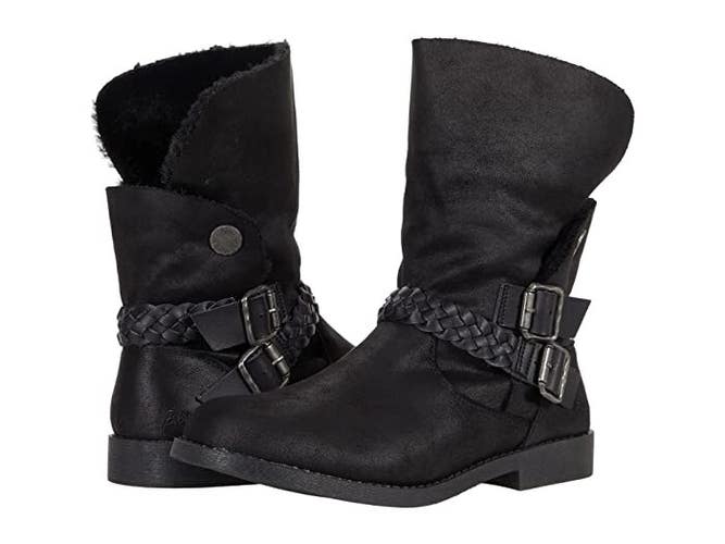 Blowfish Malibu Keswick-B-K SHR Bootie Little Kid 13 Black Leather Boots KHD802