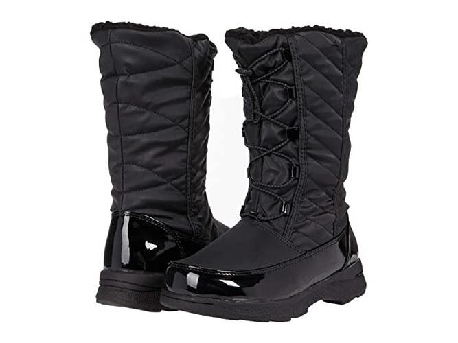 Tundra Samara Snow Boot Little Kid 13 Black Fleece Lined Mid Calf Boots KHD803