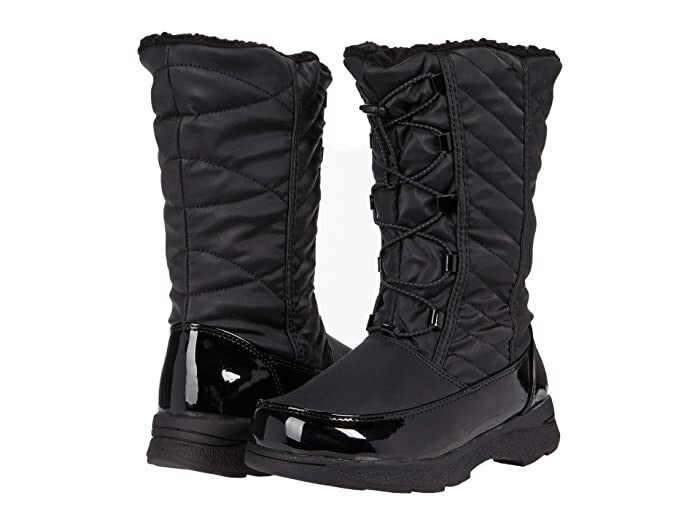 Tundra Samara Snow Boot Little Kid 13 Black Fleece Lined Mid Calf Boots KHD803