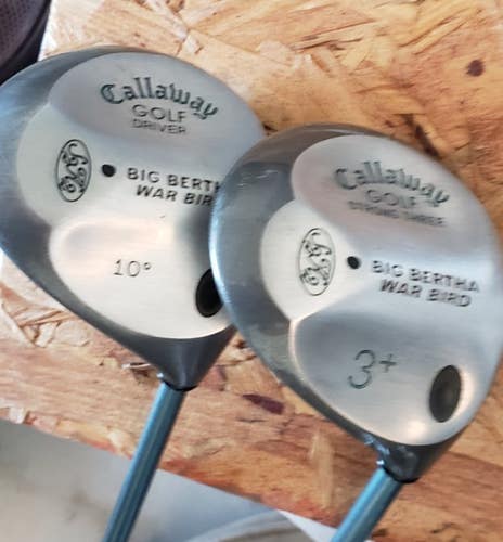SET 2 CALLAWAY BB WARBIRD 10 DRIVER & STRONG 3 WOOD GOLF CLUB LADY GEMS AZ326