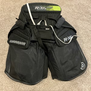 Black Senior XL Warrior Ritual X4 Pro+ Hockey Goalie Pants (Used)