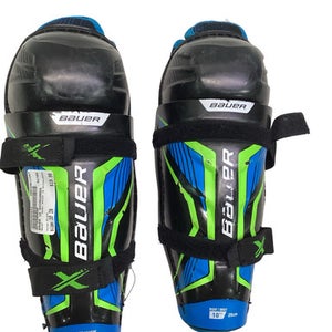 Used Bauer BAUER 10 SHINGUARDS Intermediate Shin Guards Black 10" 11347-S000265643