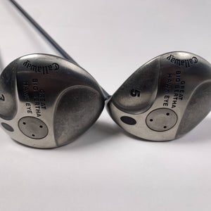 Callaway Hawkeye 3 & 5 Fairway Wood Set 15* 18* Hawk Eye UL Regular RH