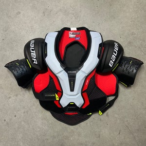 Senior Large Bauer Vapor Hyperlite NHL New York Rangers Pro Stock Shoulder Pads (New)