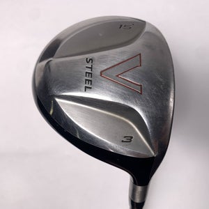 TaylorMade V Steel 3 Fairway Wood 15* MAS2 Stiff Graphite Mens RH