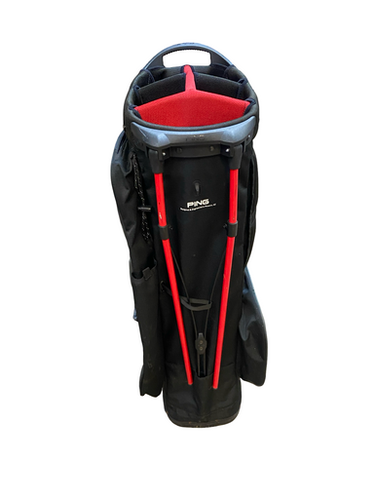 Used Ping HOOFER Mens Stand Bag Black 11706-S000373173