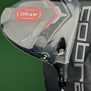 Cobra DS-Adapt MAX-D Draw 10.5* Driver Stiff Flex Denali Red 50g w/ Cover NEW