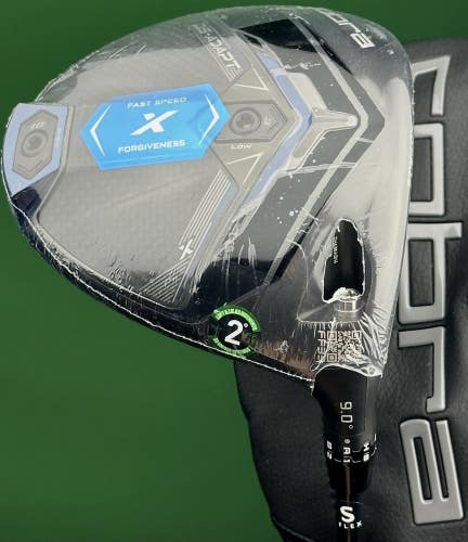 Cobra DS-Adapt X Driver 9* Stiff Flex Denali Black 60 w/ Headcover NEW