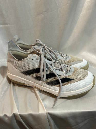 White Men's Size M 9.0 (W 10.0) Adidas Adizero Low Top Turf Cleats (Used)