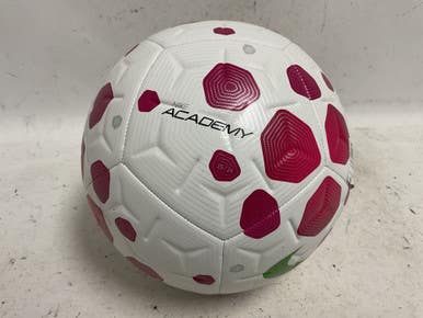 Used Nike ACADEMY 25/26 LIGA BBVA FEMENIL Size 5 Soccer Ball White And Maroon 11855-S000200523