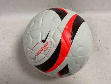 Used Nike ACADEMY PLUS Size 5 Soccer Ball White And Orange 11855-S000200520