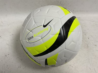 Used Nike TEAM Size 5 Soccer Ball White And Optic Yellow 11855-S000200522