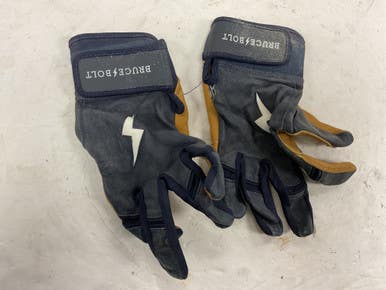 Used BRUCE BOLT BB/SB Batting Gloves Navy Blue 2X 11855-S000200481