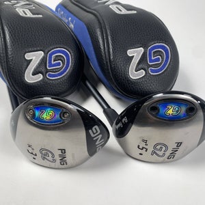 Ping G2 3 & 5 Fairway Wood Set 14* 18* TFC100 Stiff Graphite Mens RH HC