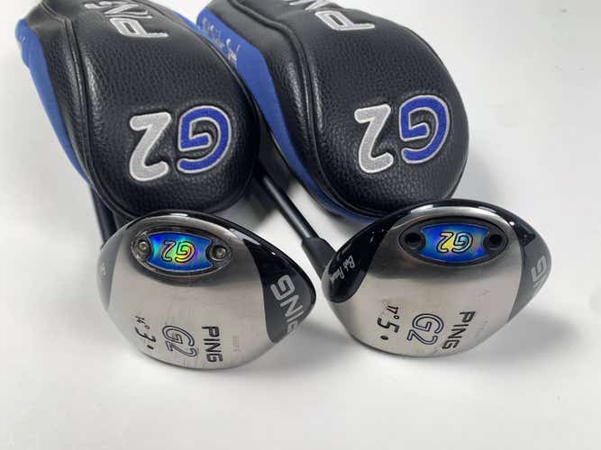 Ping G2 3 & 5 Fairway Wood Set 14* 18* TFC100 Stiff Graphite Mens RH HC