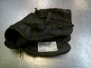 Used Mizuno POWER CLOSE BB/SB Glove RH Throw Black 10" 11339-S000200032