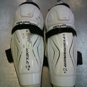 Used WinnWell AMP 500 Junior Shin Guards White 11" 11339-S000199997