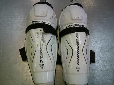 Used WinnWell AMP 500 Junior Shin Guards White 11" 11339-S000199997