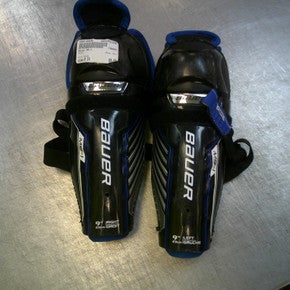 Used Bauer MS-1 Junior Shin Guards Black 9" 11339-S000199998