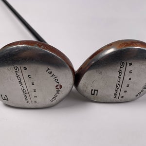 TaylorMade Supersteel 3 & 5 Fairway Wood Set 15* 18* Bubble R-80 Regular RH