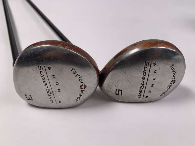 TaylorMade Supersteel 3 & 5 Fairway Wood Set 15* 18* Bubble R-80 Regular RH