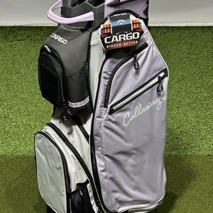 Callaway Womens Cargo Cart 14-Way Golf Bag White/Orchid Petal NEW