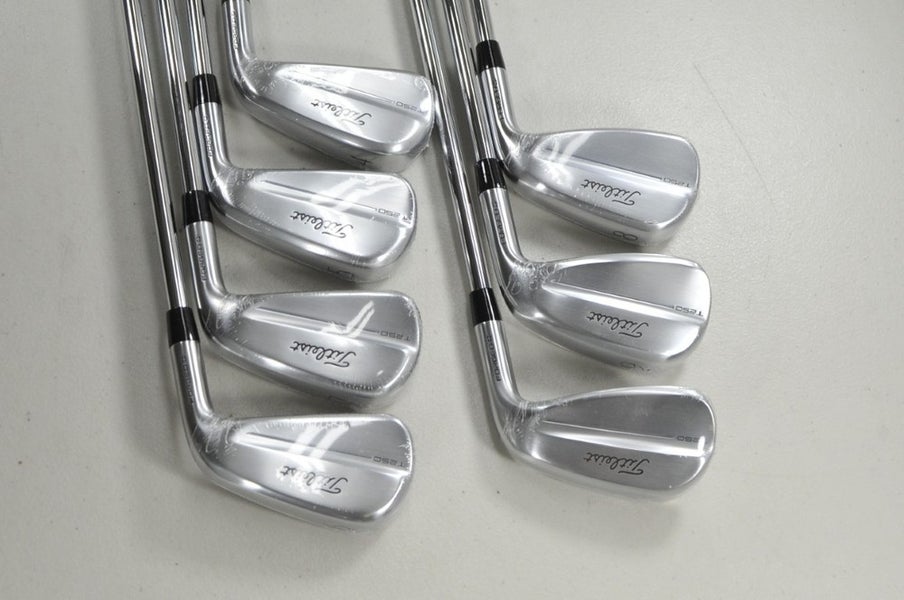 Titleist T250 2025 4-PW Iron Set Stiff Flex Right AMT Black Steel NEW # 213712