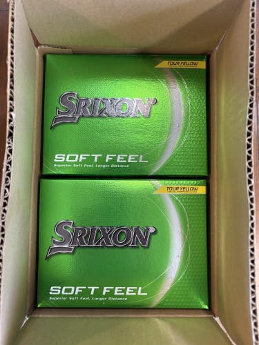 12 Dozen Srixon Soft Feel Tour Yellow Golf Balls