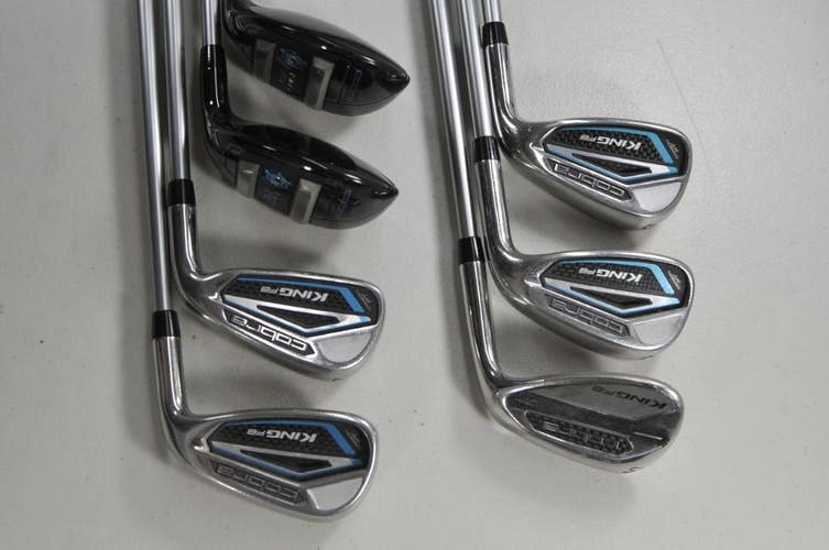 Cobra King F8 Ladies 5-6H, 7-PW,SW Iron Set Womens Flex Right Graphite # 213695