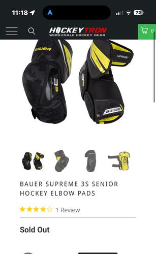 Senior Medium Bauer Supreme 3S Pro Elbow Pads (Used)