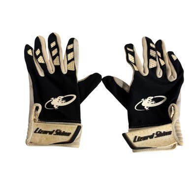 Used Lizard Skins BB/SB Batting Gloves Black MD 11406-S000109432