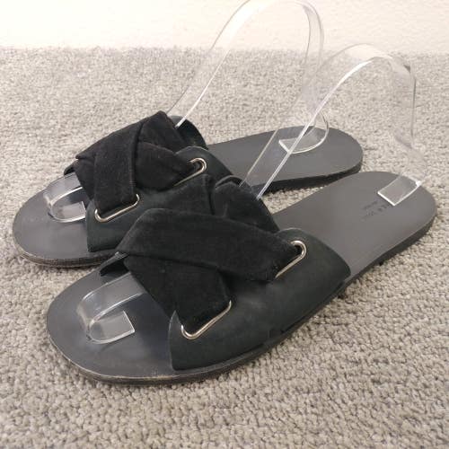 Rag & Bone New York Nora Sandals Womens Size 39.5 EU Slip On Shoes Flats Black