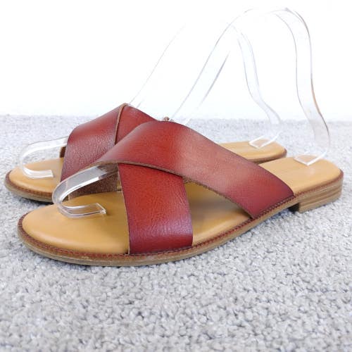 Cynthia Rowley Sandals Womens Size 7 Shoes Criss Cross Straps Slip On Flats