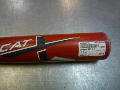 Used Marucci CAT X 2 BB/SB USA 2 5/8 Bat 31" 11339-S000199796