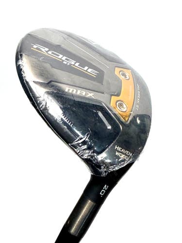 Callaway NEW Rogue ST Max Heavenwood 7 Wood 20 Cypher Black 40g Senior Flex