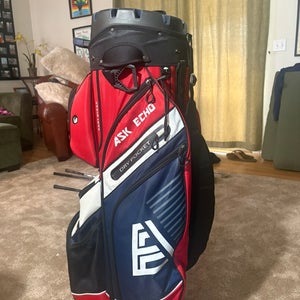 Ask Echo Golf Quiet Cart Bag / Red White Blue / Great Condition