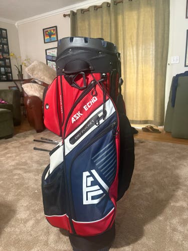 Ask Echo Golf Quiet Cart Bag / Red White Blue / Great Condition