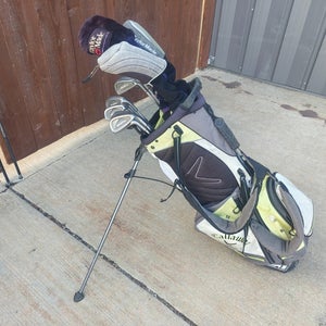 Tommy Armour Titleist 14 Piece Stiff Flex Complete Golf Set Callaway Stand Bag